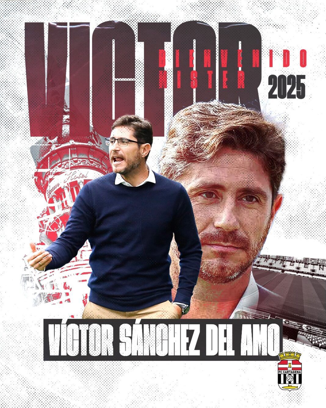 Víctor Sánchez del Amo como nuevo entrenador del FC Cartagena.
