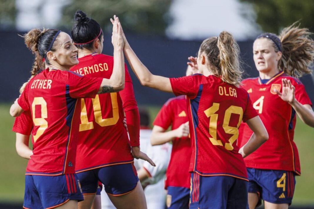Imagen de la victoria de España contra Costa Rica en el partido inaugural del Mundial Femenino de 2023